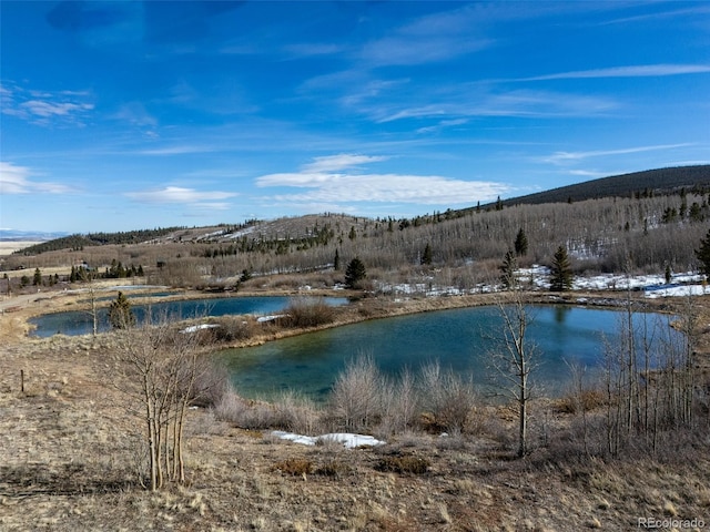 property view of water featuring a mountain view