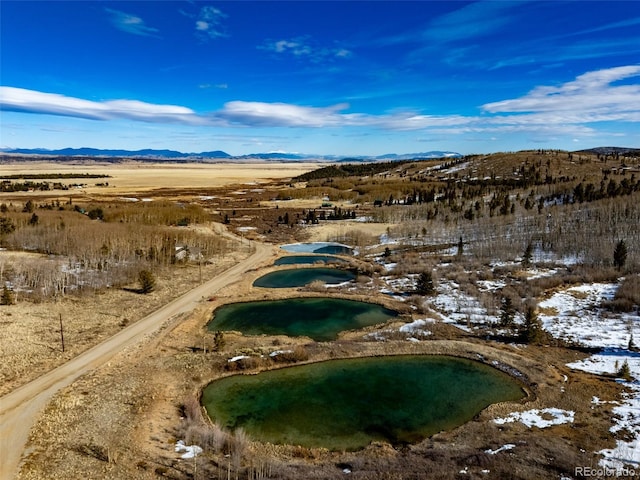 bird's eye view featuring a mountain view