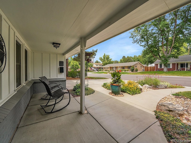 view of patio with covered porch