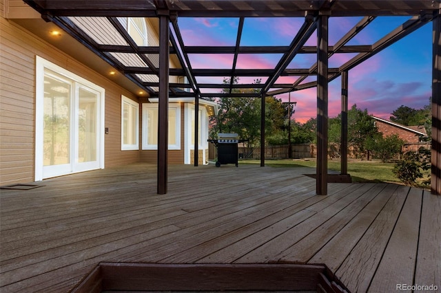 308 Oswego St, Aurora, CO 80010 - deck at dusk with a grill