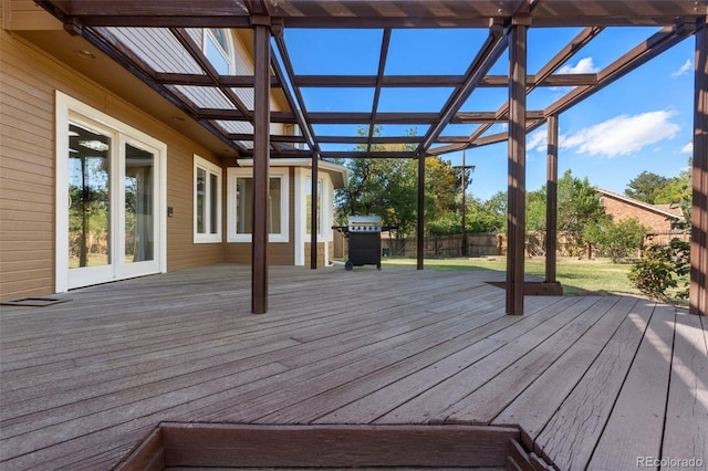 308 Oswego St, Aurora, CO 80010 - wooden terrace with grilling area