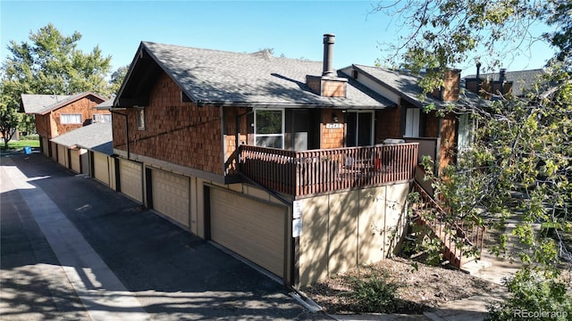 view of home's exterior with a garage