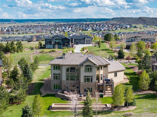 5409 Sedona Dr, Parker, CO 80134 - aerial perspective of suburban area with mountains