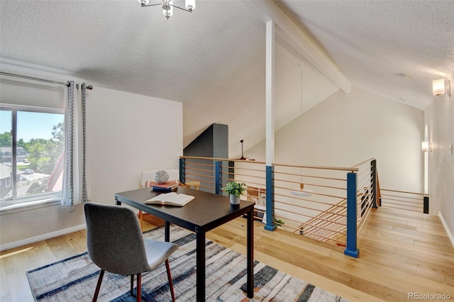 11358 W 85th Pl Unit E, Arvada, CO 80005 - office with a textured ceiling, wood finished floors, and baseboards