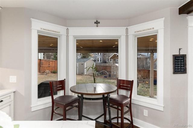 dining space featuring a healthy amount of sunlight