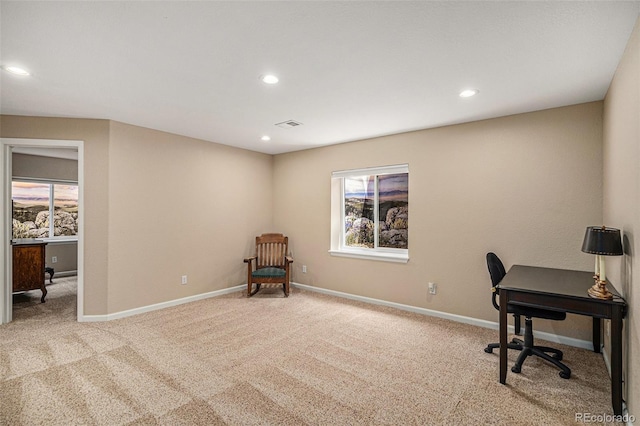 7004 S Addison Ct, Aurora, CO 80016 - carpeted office featuring healthy amount of natural light, baseboards, and recessed lighting