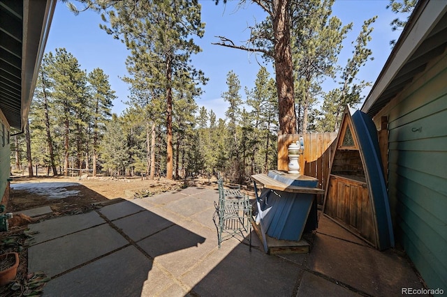 view of patio / terrace with fence