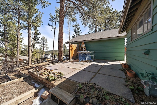 view of patio / terrace with fence