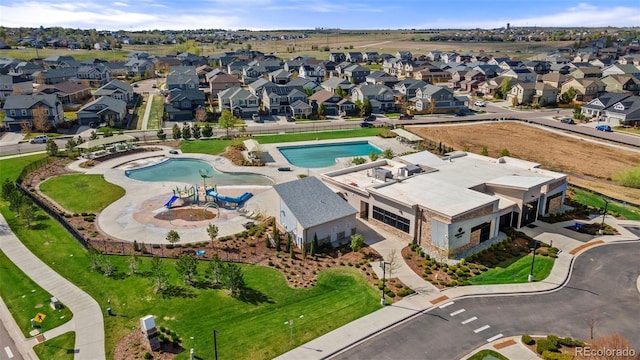 22 Apache Plume St, Brighton, CO 80601 - aerial view of residential area featuring a pool