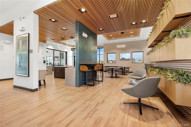 22 Apache Plume St, Brighton, CO 80601 - community lobby featuring recessed lighting and wooden ceiling
