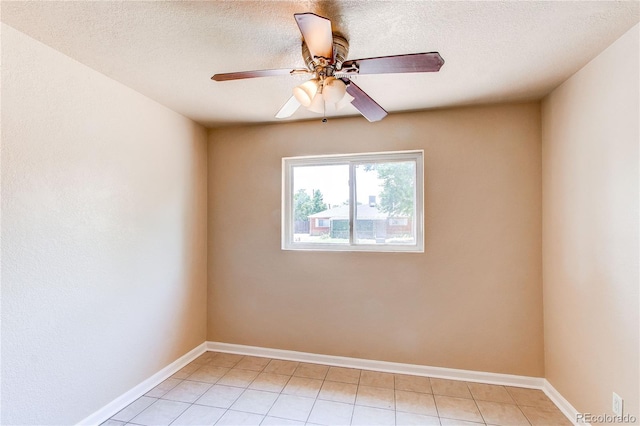 9150 Lilly Ct, Thornton, CO 80229 - unfurnished room featuring a ceiling fan, light tile patterned floors, and a textured ceiling
