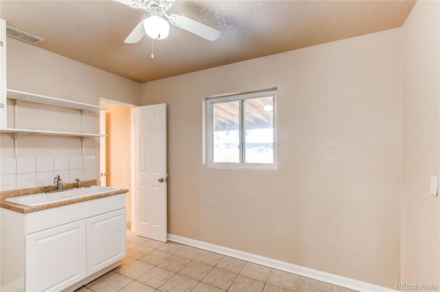9150 Lilly Ct, Thornton, CO 80229 - interior space with light tile patterned floors and ceiling fan