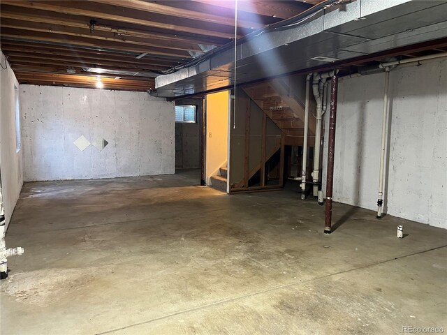 17969 E Brown Pl, Aurora, CO 80013 - below grade area featuring stairway