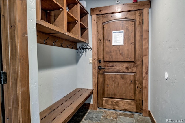 107 Ski Watch Rd Unit 32, Breckenridge, CO 80424 - mudroom featuring stone finish flooring and baseboards