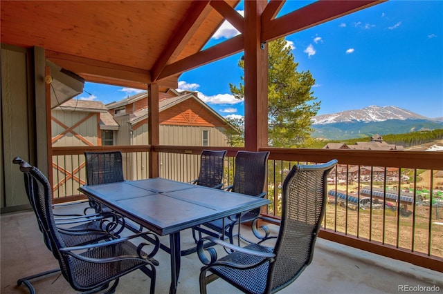 107 Ski Watch Rd Unit 32, Breckenridge, CO 80424 - view of patio / terrace with a mountain view and outdoor dining space