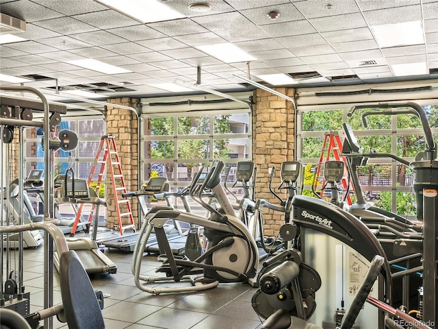 1301 Speer Blvd Unit 702, Denver, CO 80204 - gym featuring a paneled ceiling