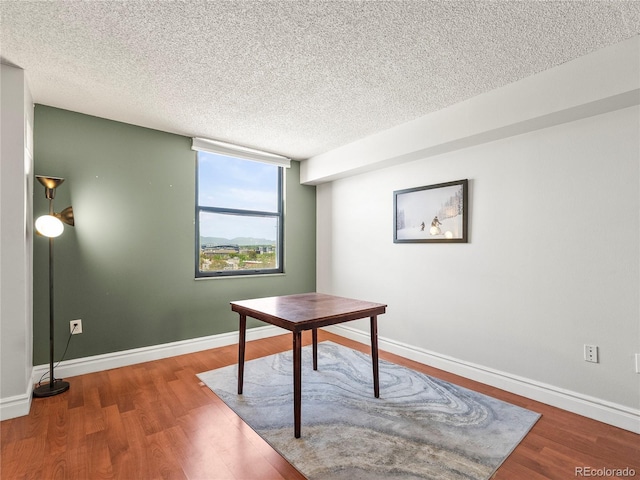 1301 Speer Blvd Unit 702, Denver, CO 80204 - unfurnished office with a textured ceiling, wood finished floors, and baseboards