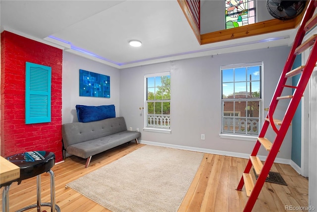 2627 Champa St, Denver, CO 80205 - sitting room with wood-type flooring