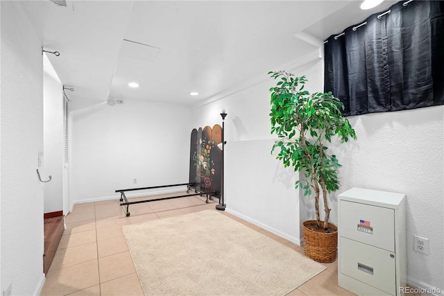 2627 Champa St, Denver, CO 80205 - interior space with tile patterned flooring and recessed lighting