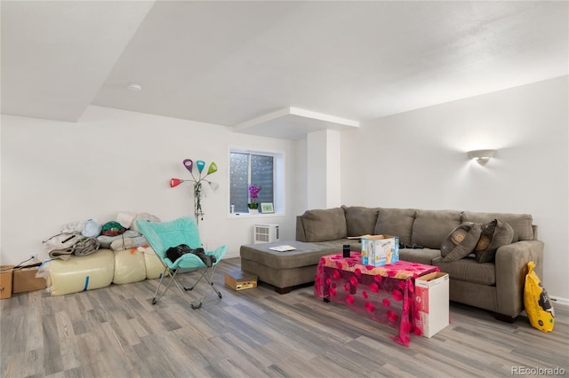 living room featuring wood-type flooring