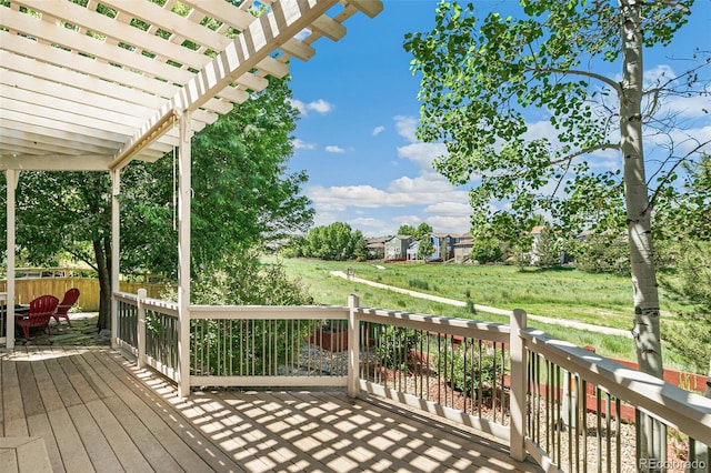 3411 Springbriar Dr, Castle Rock, CO 80109 - wooden deck featuring a pergola
