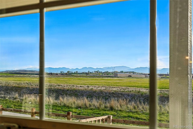 mountain view with a rural view