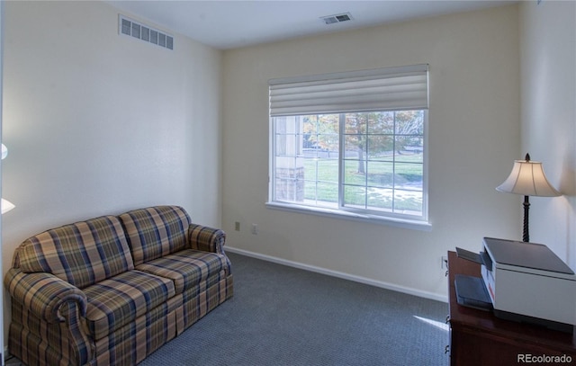 13708 Legend Trl Unit 101, Broomfield, CO 80023 - sitting room with baseboards, visible vents, and carpet flooring