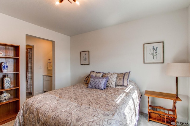 bedroom featuring carpet