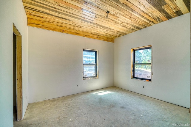 1341 County Road 327, Westcliffe, CO 81252 - empty room featuring concrete floors and wooden ceiling