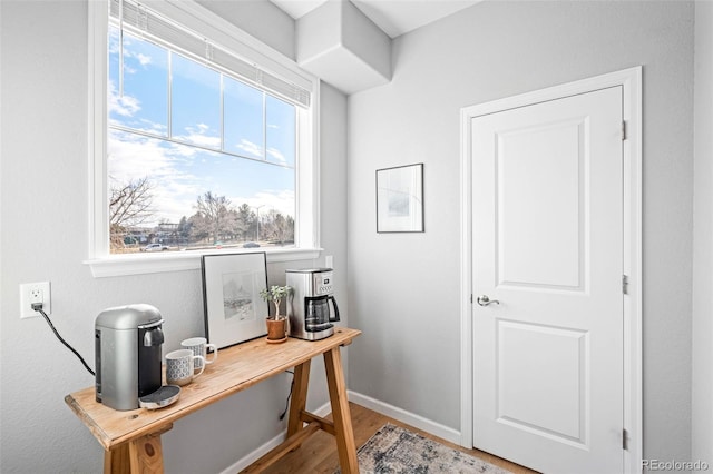 interior space featuring hardwood / wood-style flooring