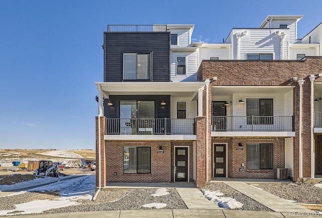 view of front of house with central AC unit