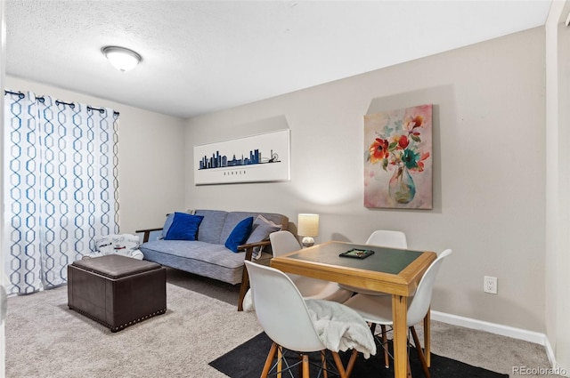 interior space featuring a textured ceiling