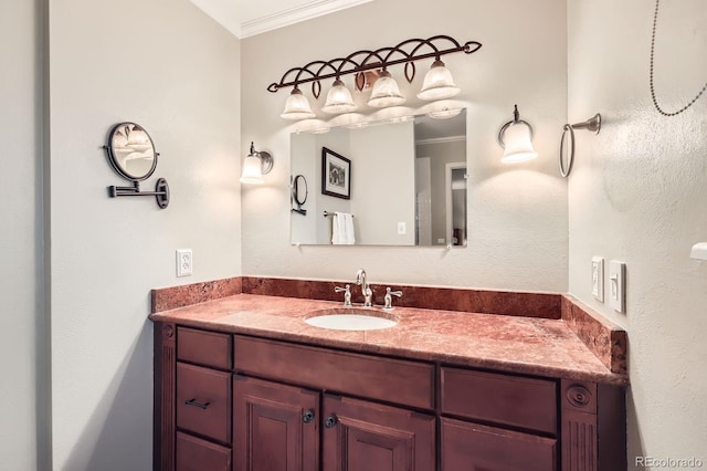 3544 Dyanna Dr, Thornton, CO 80241 - bathroom with vanity and crown molding