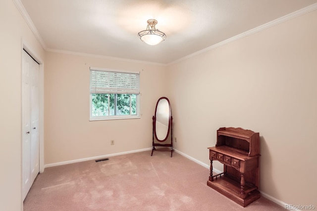 3544 Dyanna Dr, Thornton, CO 80241 - unfurnished bedroom with ornamental molding, light colored carpet, and a closet