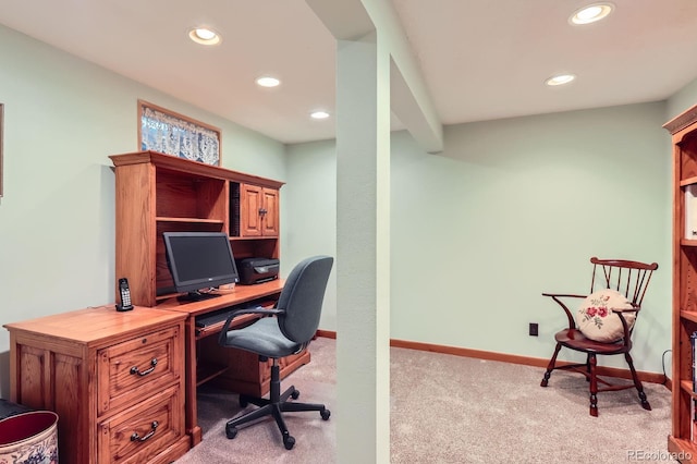 3544 Dyanna Dr, Thornton, CO 80241 - home office with recessed lighting and carpet floors