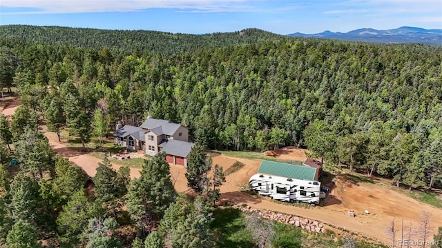 bird's eye view featuring a mountain view