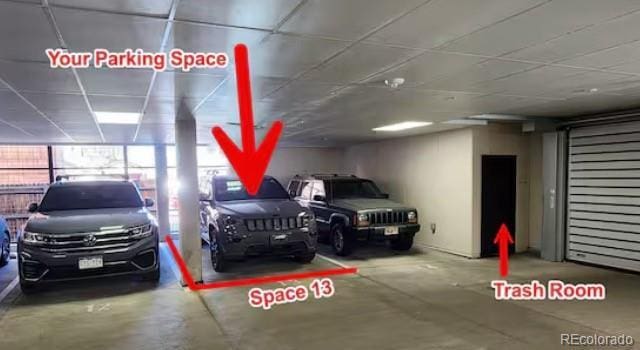 view of parking deck