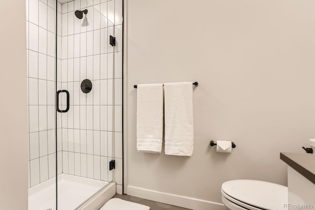 2120 N Downing St Unit 216, Denver, CO 80205 - full bathroom with toilet and a stall shower