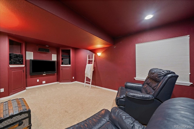 10701 Flagler Dr, Parker, CO 80134 - cinema with carpet, baseboards, and recessed lighting
