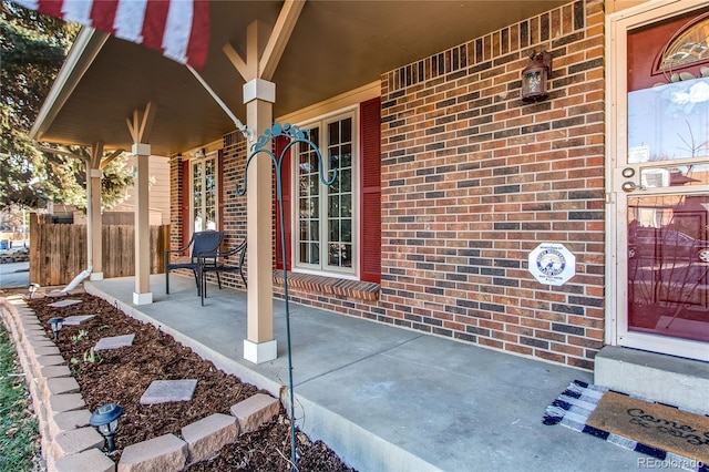 view of patio / terrace featuring covered porch