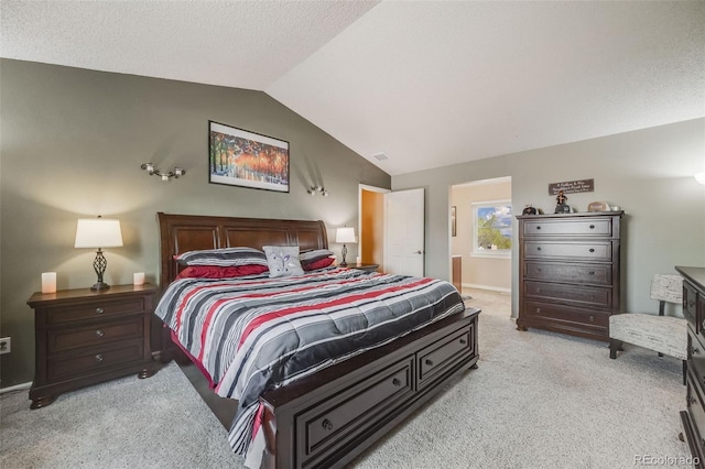 9926 W Nova Pl, Littleton, CO 80127 - bedroom with light carpet and lofted ceiling