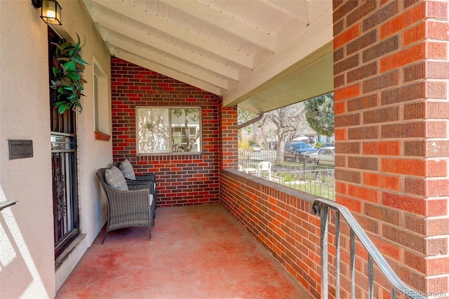 view of patio with fence