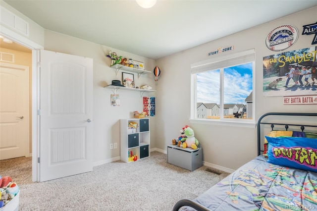 view of carpeted bedroom