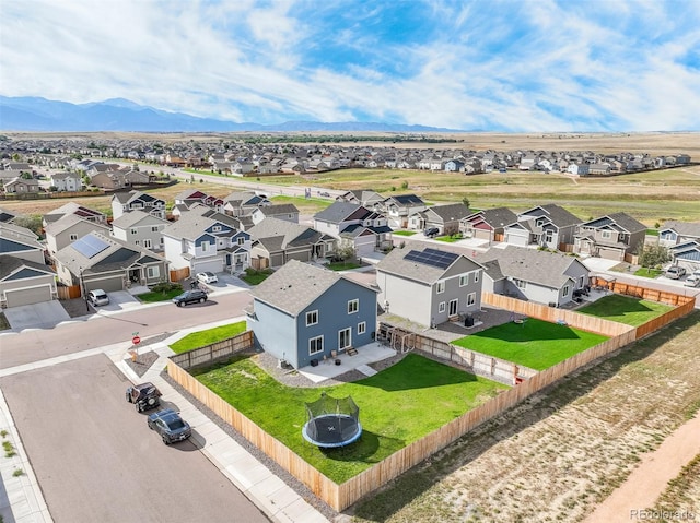 aerial view featuring a mountain view