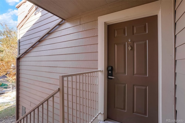 view of doorway to property