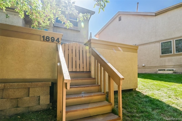 view of stairway