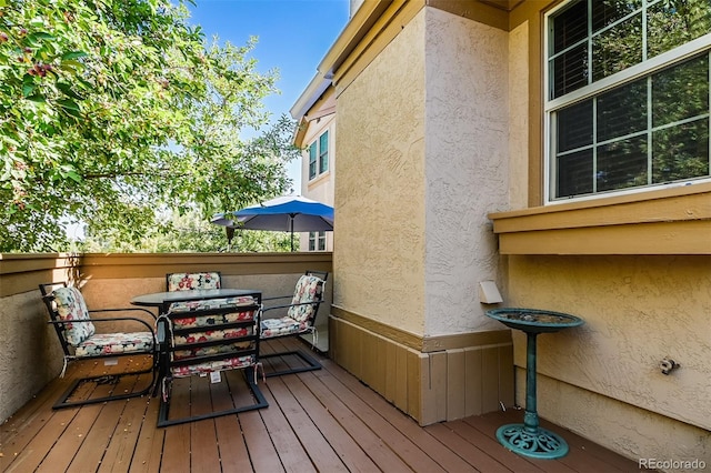 view of wooden terrace