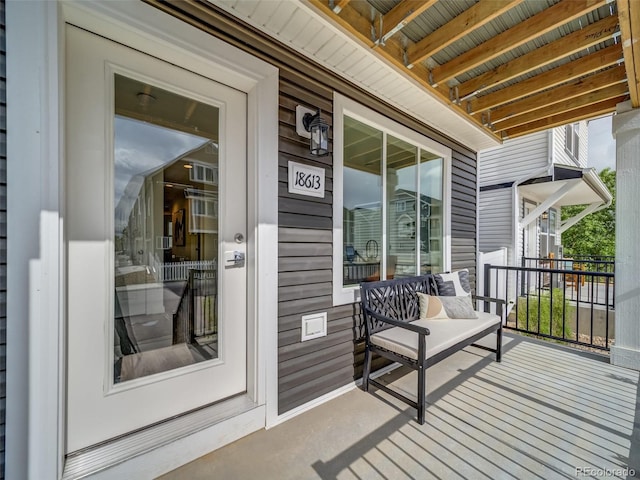 balcony with covered porch