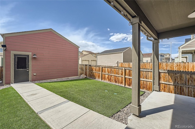 12770 Tamarac St, Thornton, CO 80602 - fenced backyard with an outbuilding