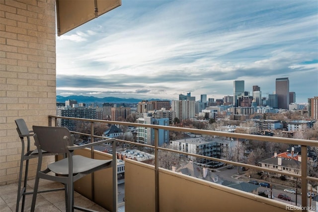 balcony with a city view